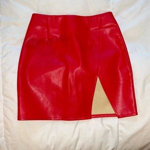 Superdown Red Faux Leather | Size: Small